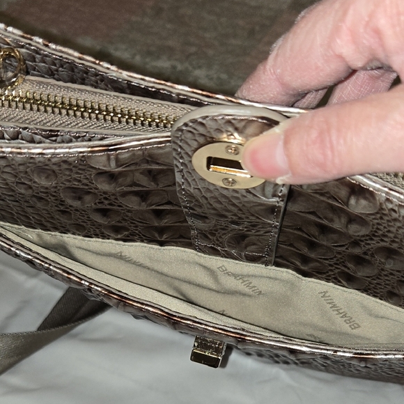 Brahmin Leia Crossbody Bag In Silver Lining Melbourne. NWT - Picture 12 of 16